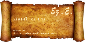 Szalóki Emil névjegykártya